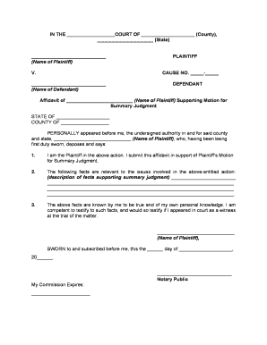 Supporting Motion  Form