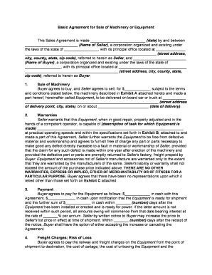 Sale Equipment Form