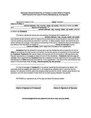 Disclaimer Property Form