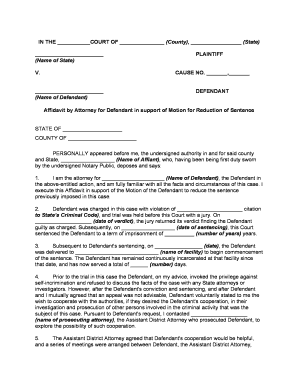 Affidavit Support Form