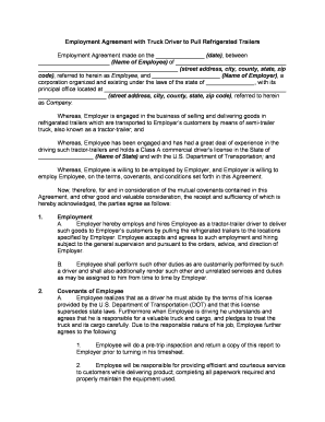 Employment Driver Form