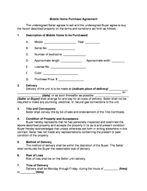 Home Purchase Agreement  Form