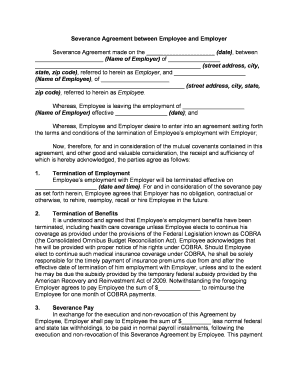 Agreement between Employee  Form