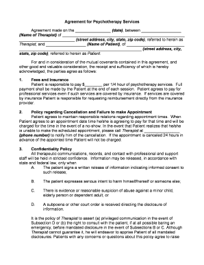 Psychotherapy Form