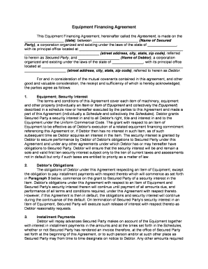 Equipment Agreement Form