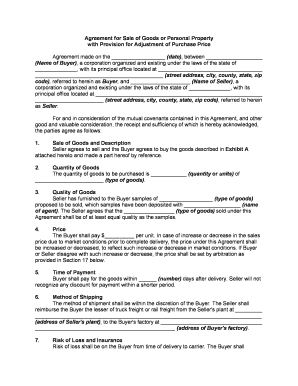 Agreement Sale Property Form
