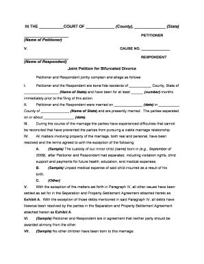 Joint Petition  Form