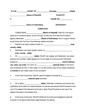Termination Lease Form
