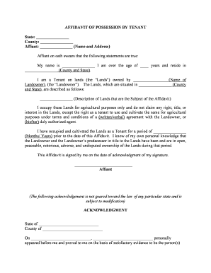 Adverse Possession  Form