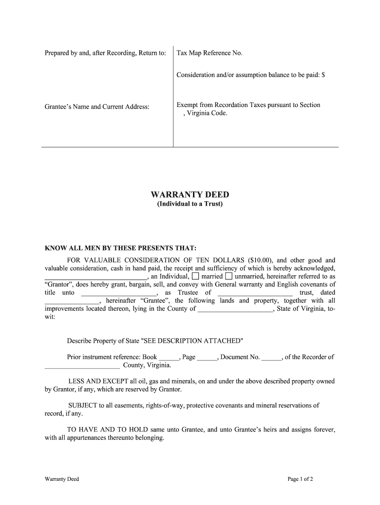 Virginia Deed  Form