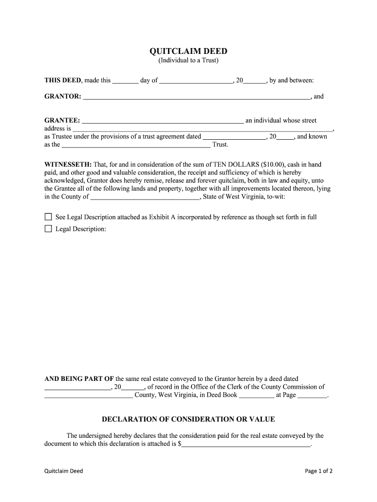 Deed Real Estate  Form