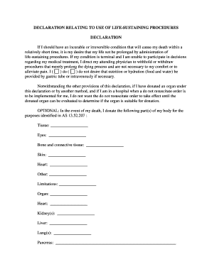 Alaska Procedures  Form