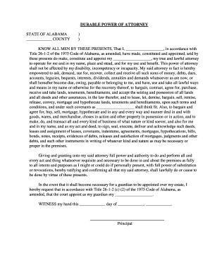 Durable Power Attorney  Form