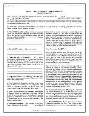 Connecticut Month  Form