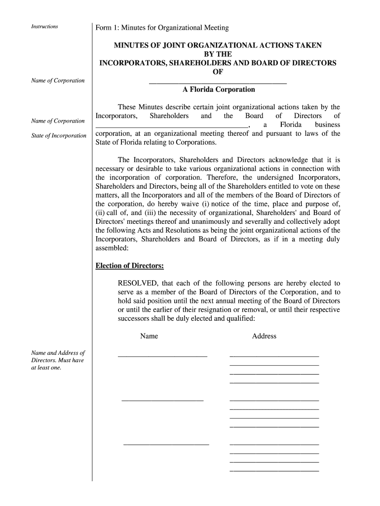 Florida Corporations Trial  Form