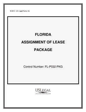 Control Number FL P032 PKG  Form