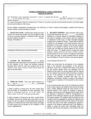 Georgia Lease  Form