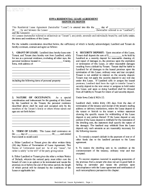 Iowa Lease  Form