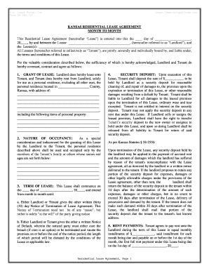 Kansas Lease  Form