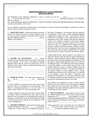 Missouri Lease  Form