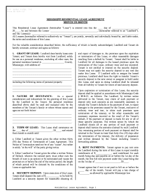Ms Lease Agreement Template  Form
