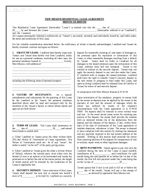 New Mexico Residential Lease Forms US Legal Forms