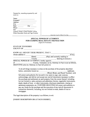 Closing Real Estate Transaction  Form