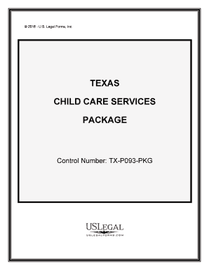 Control Number TX P093 PKG  Form