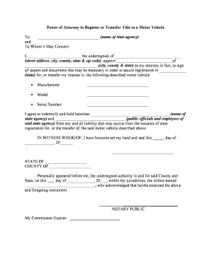 Transfer Automobile Title  Form