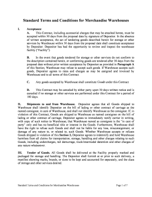 Warehouse Terms and ConditionsPriority Worldwide  Form