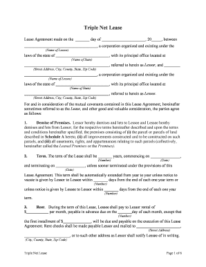 Triple Net Lease  Form