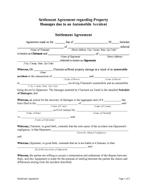 Agreement Accident  Form