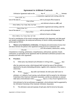 Arbitrate Form