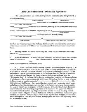 Cancellation Agreement Application  Form