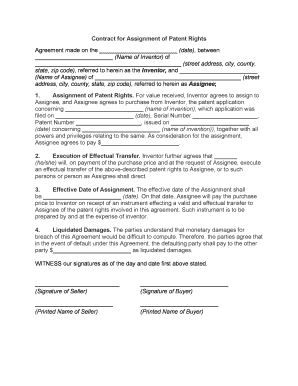 Fill and Sign the Patent Form