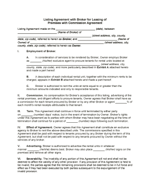 Listing Agreement  Form