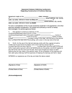 Agreement Common  Form