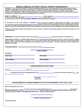 Rental Property Management  Form