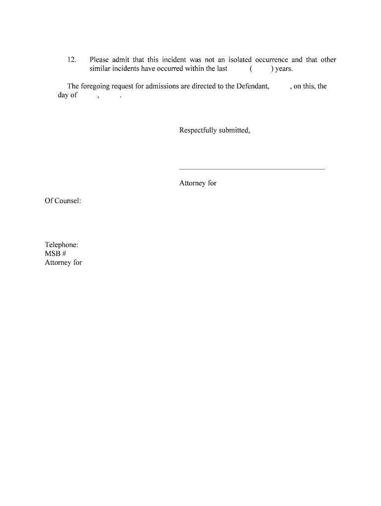 Plaintiff First Defendant  Form