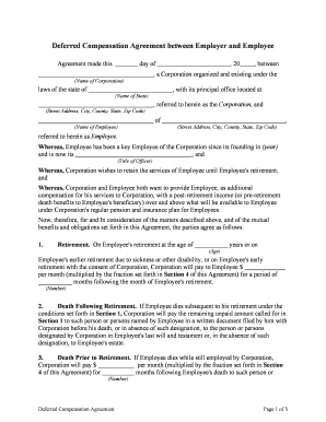 Deferred Compensation Plan  Form