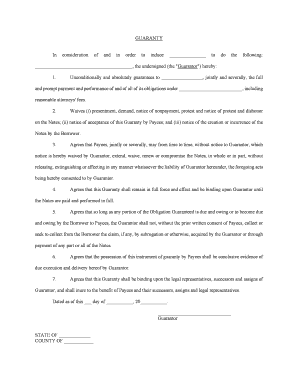 Corporate Guaranty  Form