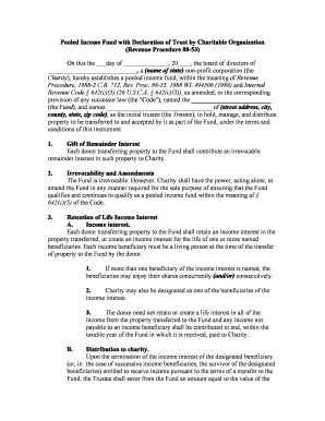 Pooled Trust  Form