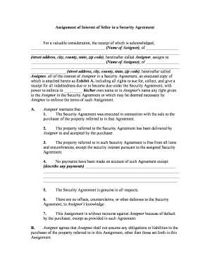 Interest Security File  Form