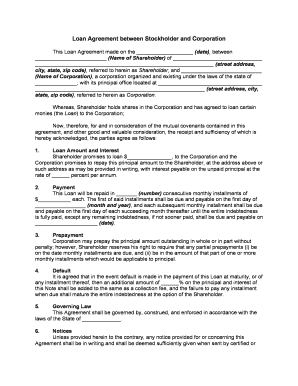 Loan Agreement  Form