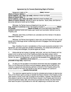 Agreement Partition  Form