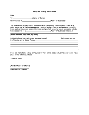 Proposal Business Form PDF