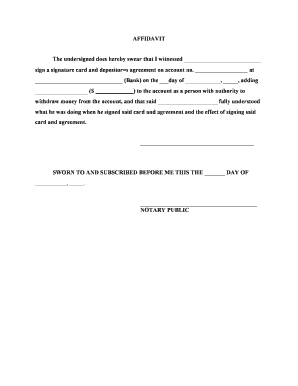 Signature Card  Form