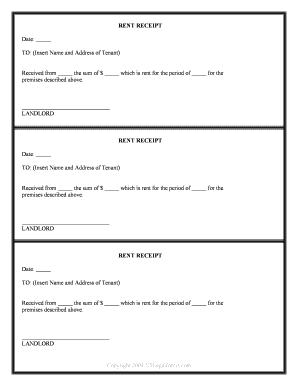 Rent Receipt Download  Form