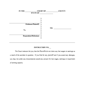 Pattern Jury Instructions  Form