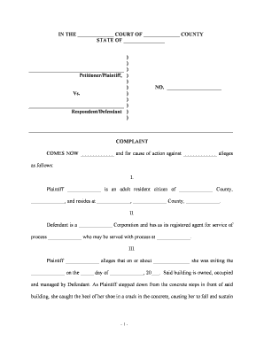 Complaint Form Court